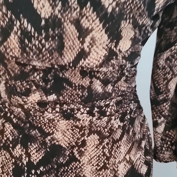 Ralph Lauren Black and Brown Snake Print Sheath Dress - Picture 8 of 12